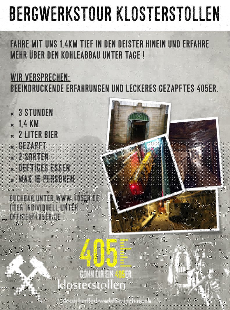 16.05.2025 / 18:30 Uhr - Zechentour mit Verköstigung in der Sprengstoffkammer - 405er Brauerei