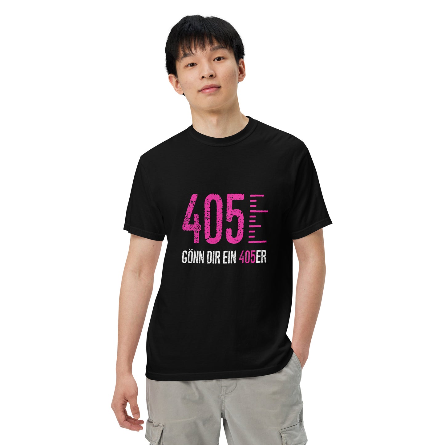 405er T-Shirt mit pinkem Logo