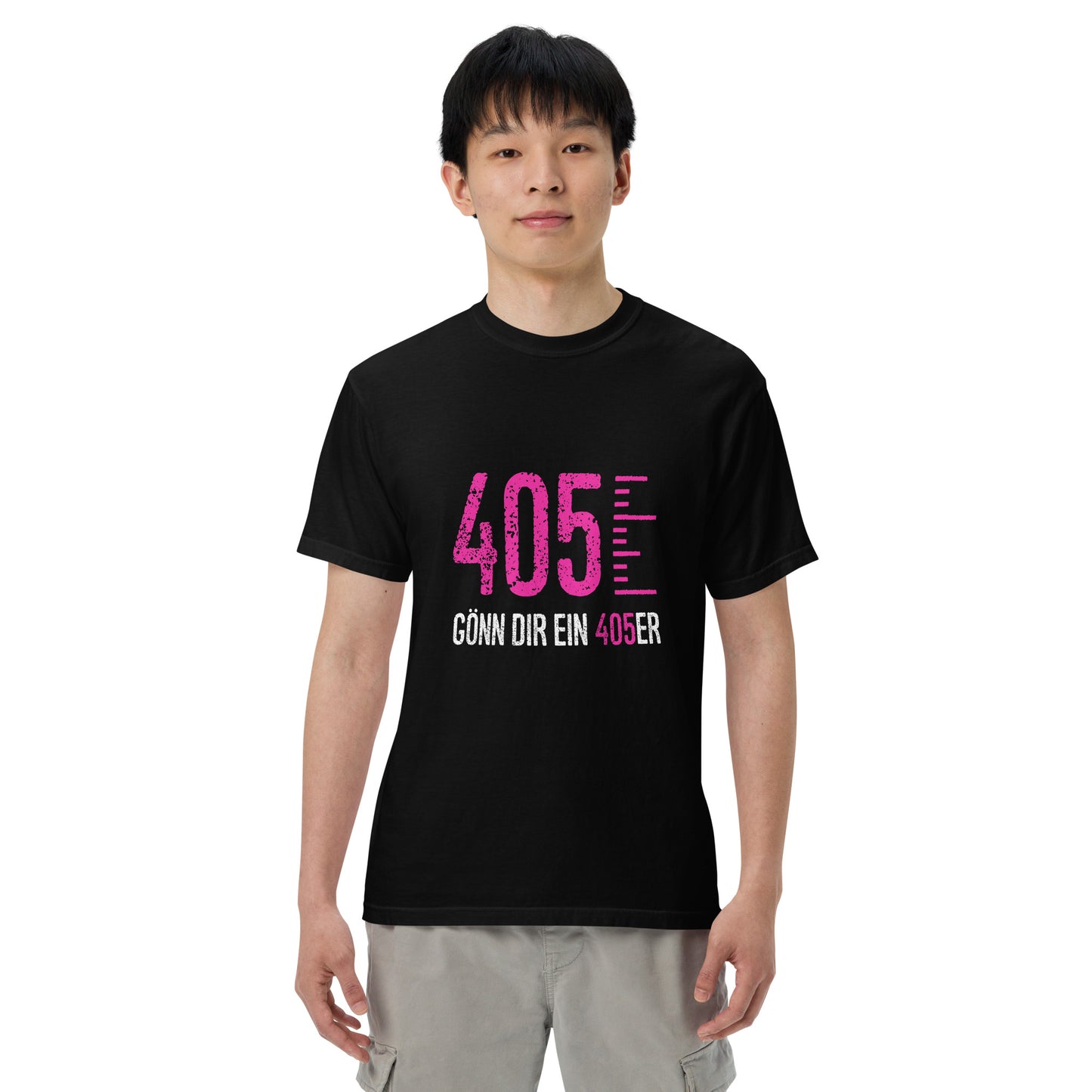 405er T-Shirt mit pinkem Logo