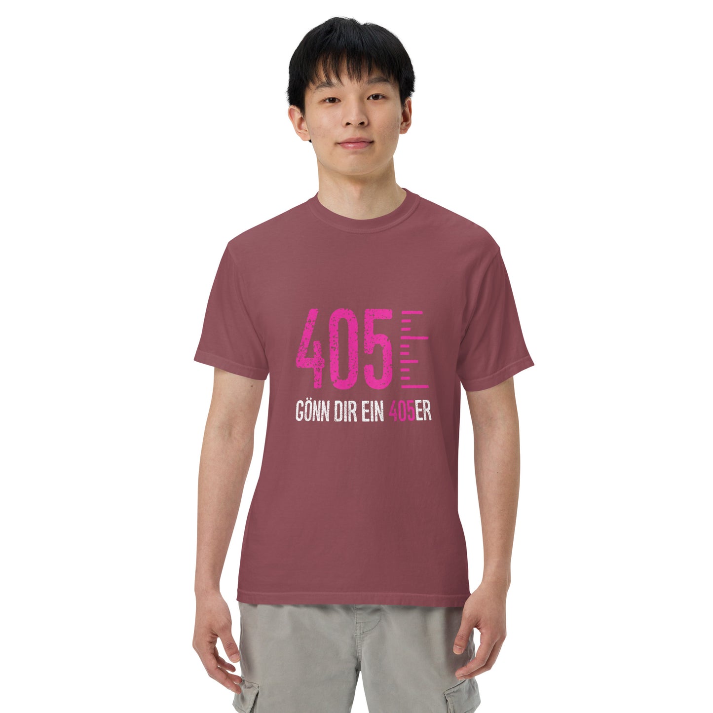 405er T-Shirt mit pinkem Logo