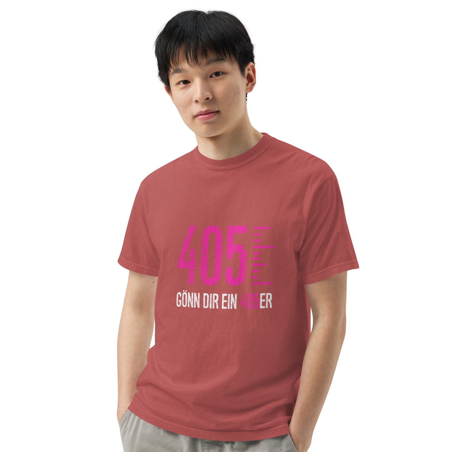 405er T-Shirt mit pinkem Logo