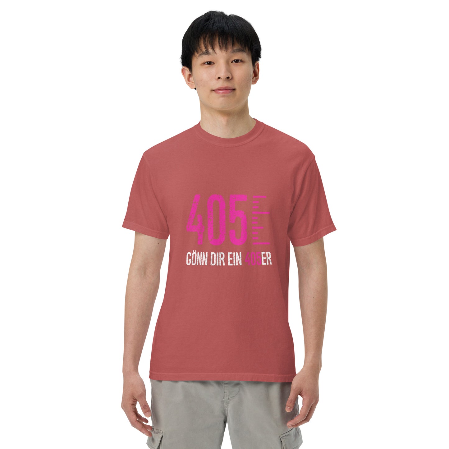 405er T-Shirt mit pinkem Logo