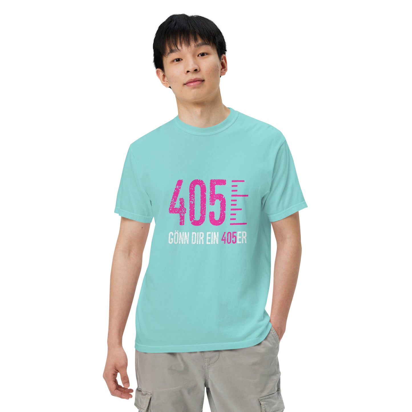 405er T-Shirt mit pinkem Logo