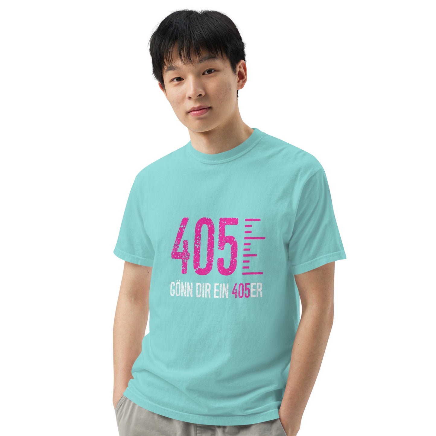 405er T-Shirt mit pinkem Logo