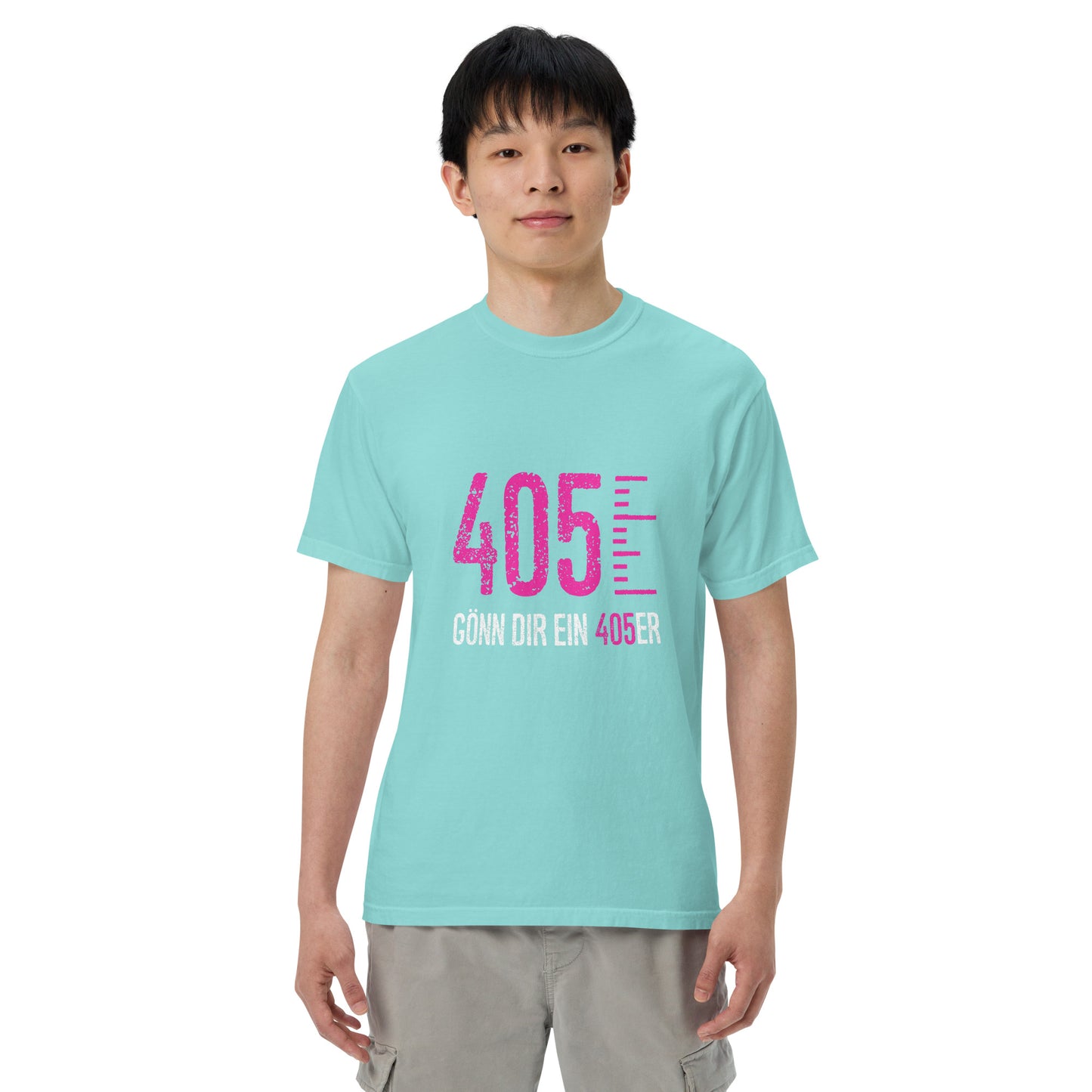 405er T-Shirt mit pinkem Logo