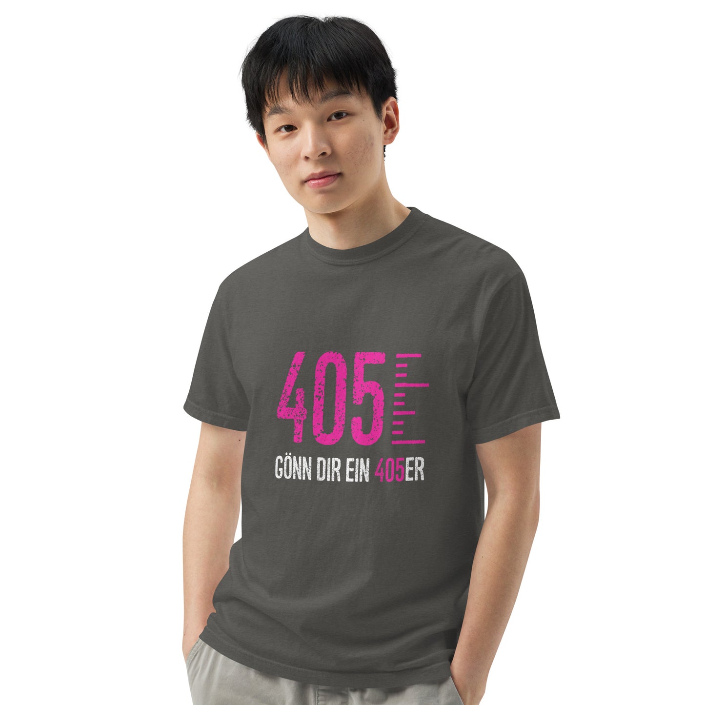 405er T-Shirt mit pinkem Logo