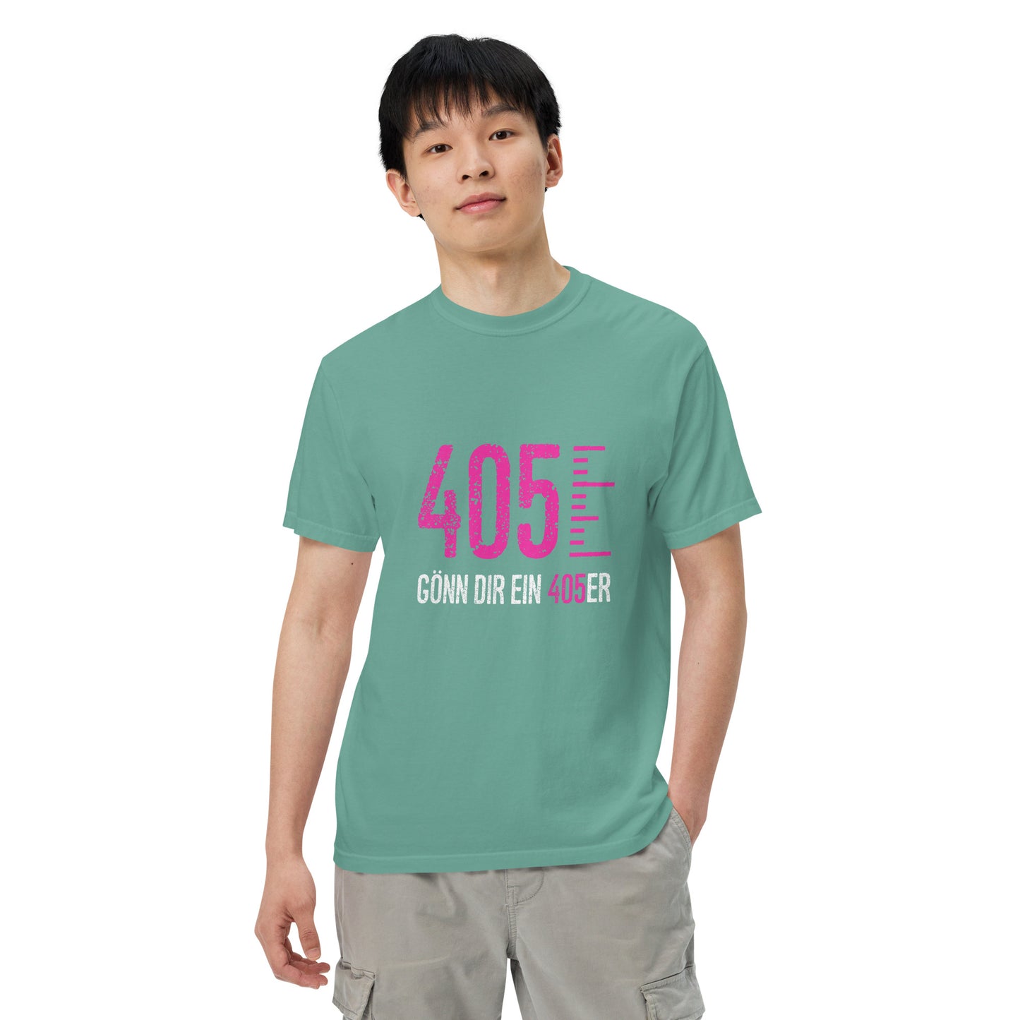 405er T-Shirt mit pinkem Logo