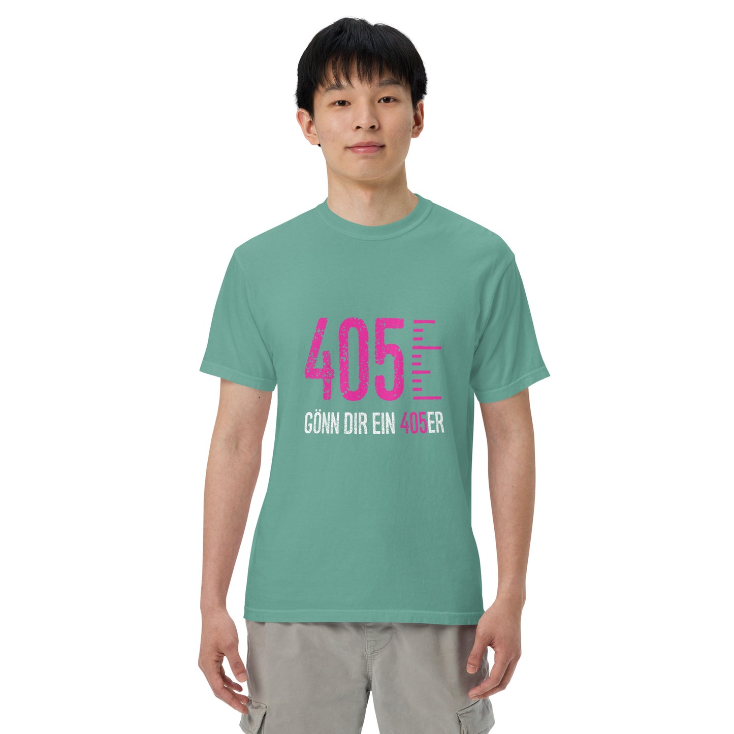 405er T-Shirt mit pinkem Logo