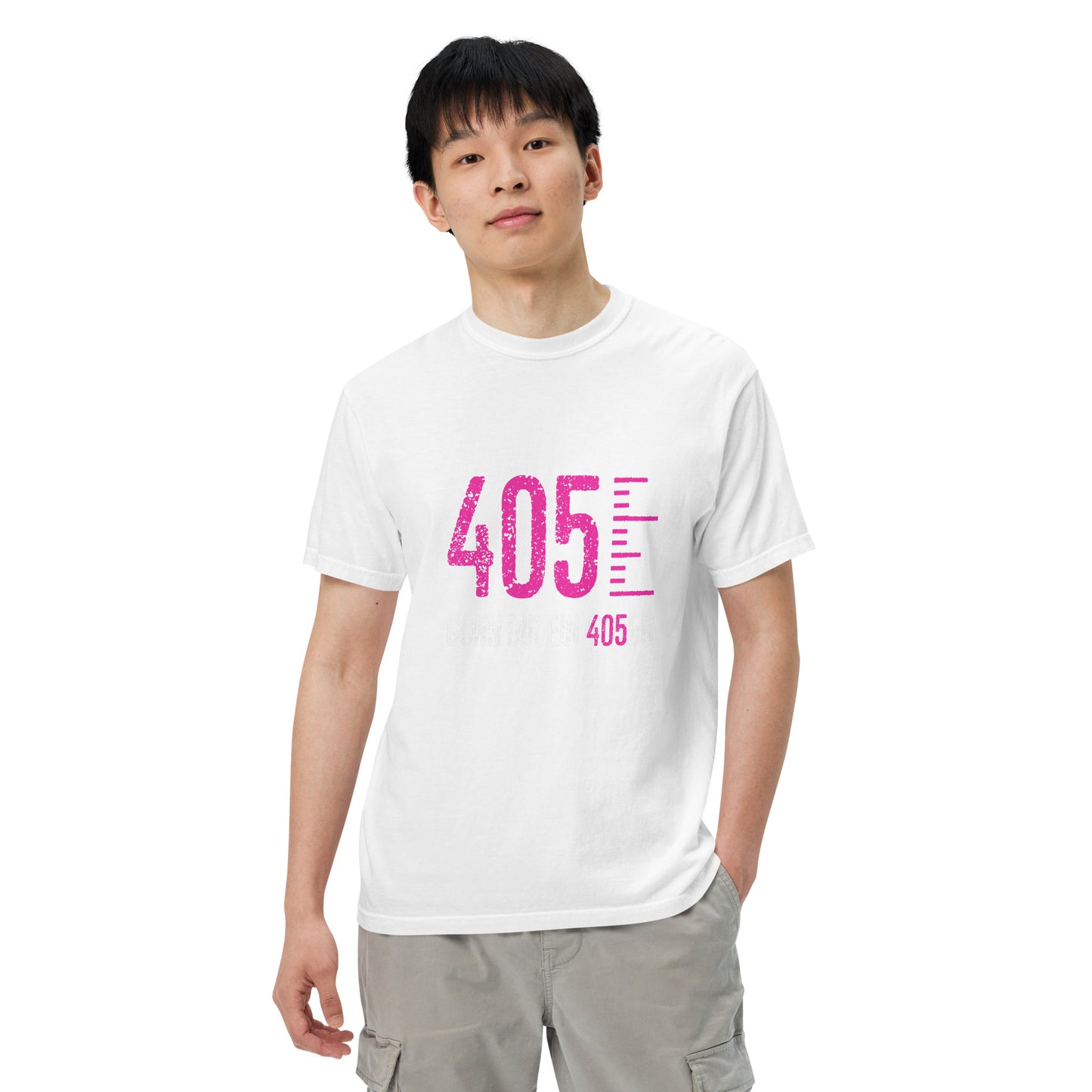 405er T-Shirt mit pinkem Logo