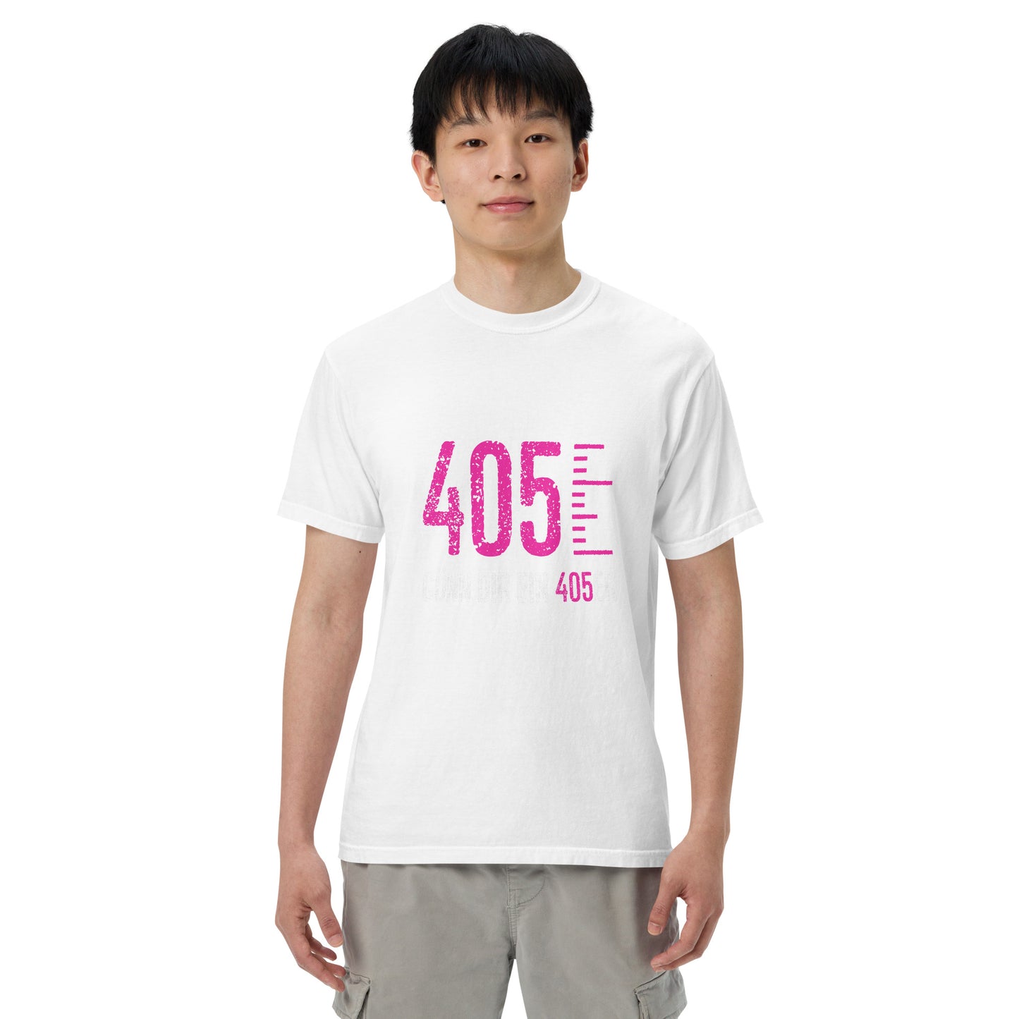 405er T-Shirt mit pinkem Logo