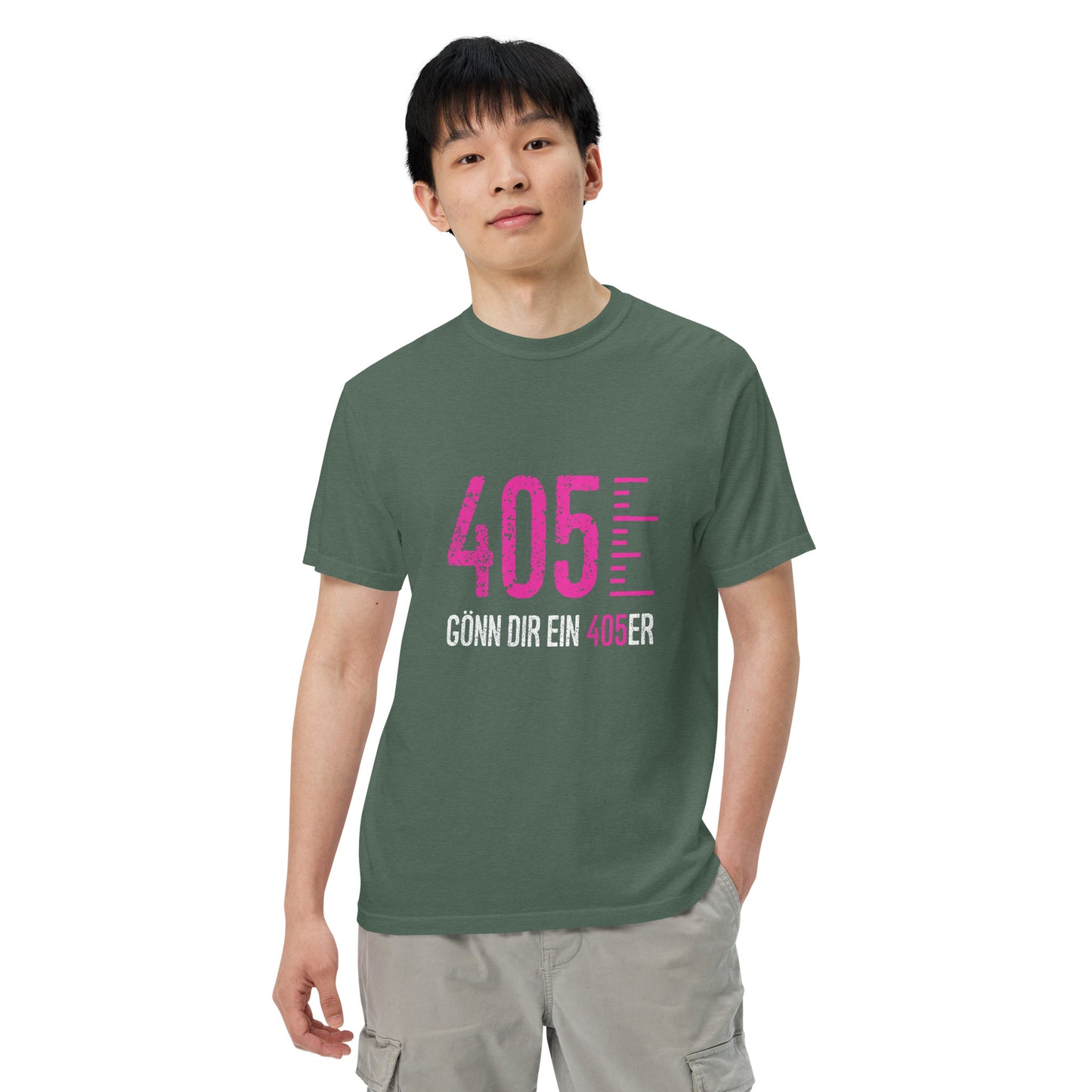 405er T-Shirt mit pinkem Logo